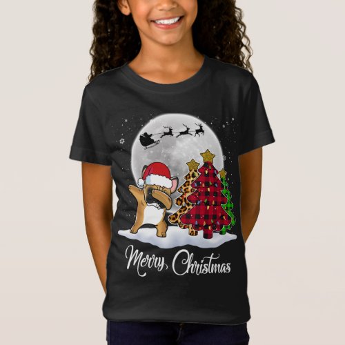 Dabbing French Bulldog Dab Dog Christmas Tree Funn T_Shirt
