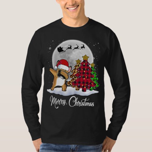 Dabbing French Bulldog Dab Dog Christmas Tree Funn T_Shirt