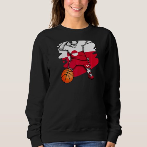 Dabbing French Bulldog Greenland Basketball Fan Je Sweatshirt