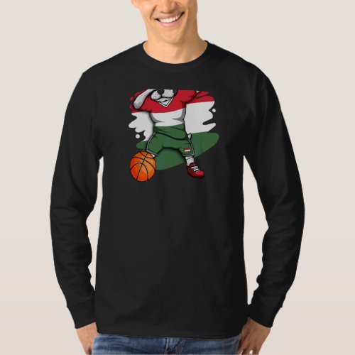 Dabbing French Bulldog Hungary Basketball Fan Jers T_Shirt