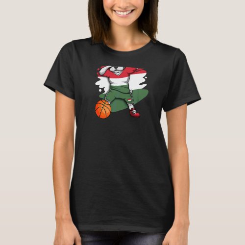 Dabbing French Bulldog Hungary Basketball Fan Jers T_Shirt