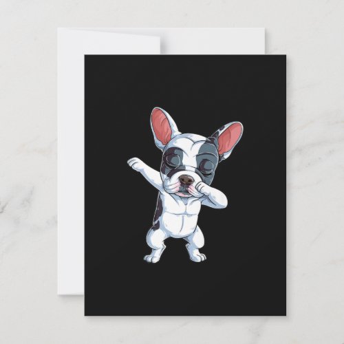 Dabbing French Bulldog Kids Boys Dog Lover Thank You Card