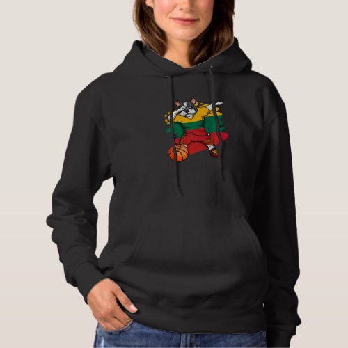 Dabbing French Bulldog Lithuania Basketball Fan Je Hoodie