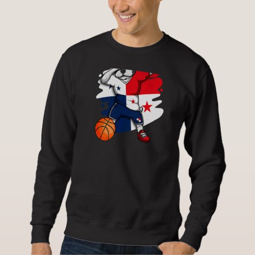 Dabbing French Bulldog Panama Basketball Fan Jerse Sweatshirt