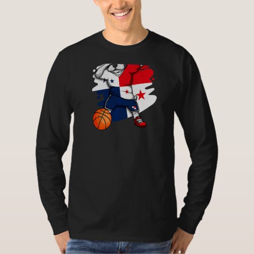 Dabbing French Bulldog Panama Basketball Fan Jerse T_Shirt