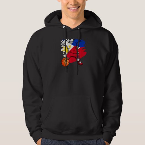 Dabbing French Bulldog The Philippines Basketball  Hoodie