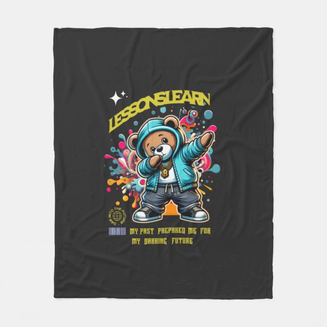 DABBING FUTURE LESSONS LEARN Fleece Blanket (Front)