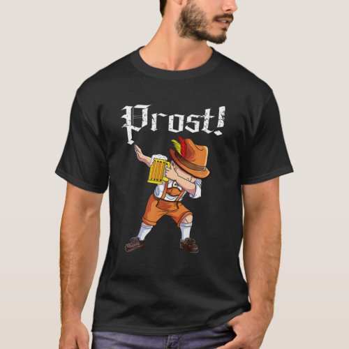 Dabbing German Man Funny Beer Lederhosen Oktoberfe T_Shirt