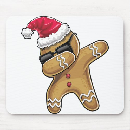 Dabbing Gingerbread Man Christmas Baking Mouse Pad