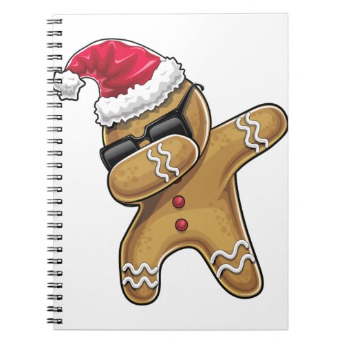 Dabbing Gingerbread Man Christmas Baking Notebook