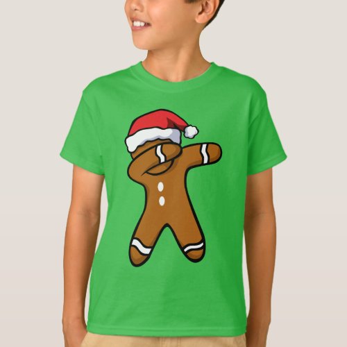 Dabbing Gingerbread Man Cookie Christmas Dab Dance T_Shirt