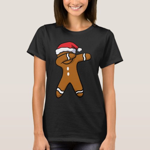 Dabbing Gingerbread Man Cookie Christmas Dab Dance T_Shirt