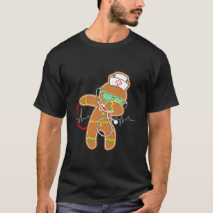 Dabbing Gingerbread Nurse Nurse Xmas Gift T-Shirt