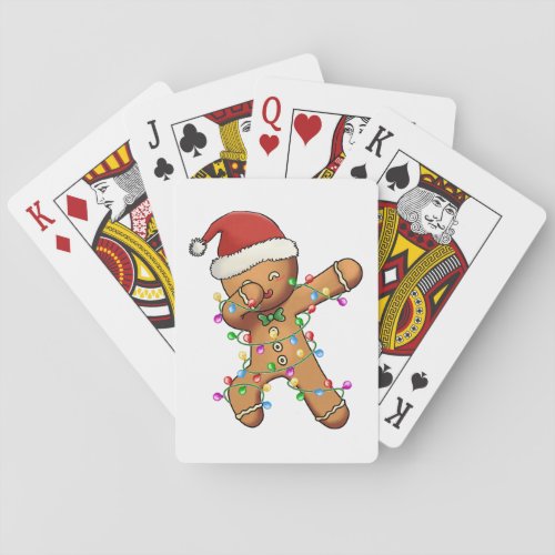 Dabbing Gingerbread Shirt for Boy Girl Christmas T Playing Cards