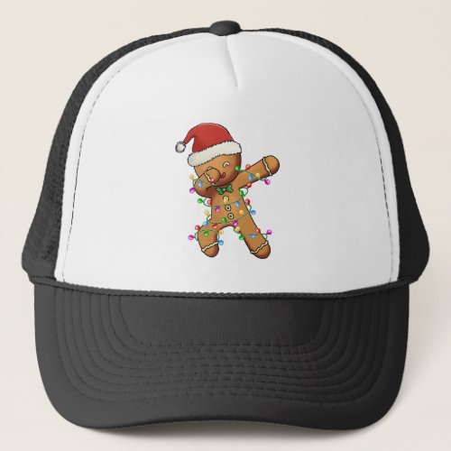 Dabbing Gingerbread Shirt for Boy Girl Christmas T Trucker Hat