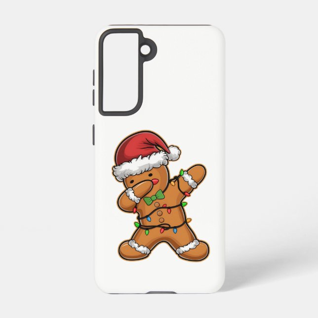Dabbing Gingerbread Tree Light Christmas Samsung Galaxy Case (Back)