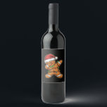 Dabbing Gingerbread Tree Light Christmas Wine Label<br><div class="desc">Dabbing Gingerbread Tree Light Christmas</div>