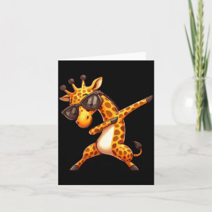 Dabbing Giraffe Card
