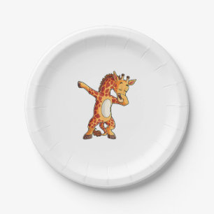 Dabbing Giraffe T shirt Giraffes Funny Dab Dance T Paper Plates