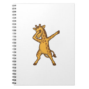 Dabbing Giraffe Vintage Engraving T-Shirt Design_1 Notebook