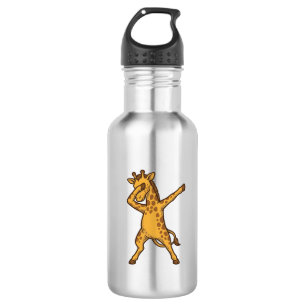 Dabbing Giraffe Vintage Engraving T-Shirt Design_1 Stainless Steel Water Bottle