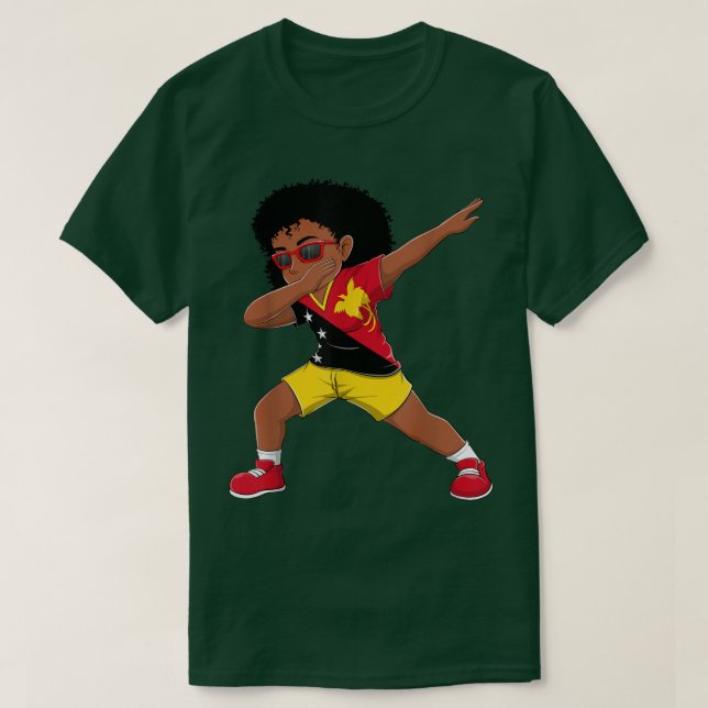 Dabbing Girl Papua New Guinean Papua New Guinea Fl T-Shirt (Design Front)
