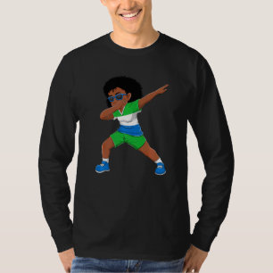 Dabbing Girl Sierra LeoneanSierra Leone Flag Kids T-Shirt