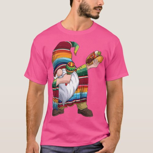 Dabbing Gnome Cinco De Mayo Taco Poncho serape Boy T_Shirt