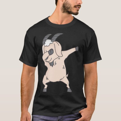 Dabbing Goat Funny Farm Animal Dancing Dancer T_Shirt