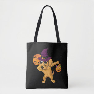 Dabbing Golden Retriever Dog Halloween Gift Tote Bag