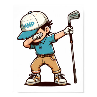 Dabbing Golf Player  Poster