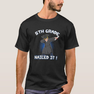 Dabbing Graduation Boy 5Th Grade Class Of 2021 Nai T-Shirt
