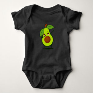 Dabbing Green Avocado Dab Funny Dancing Fruit Baby Bodysuit