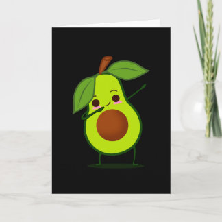 Dabbing Green Avocado Dab Funny Dancing Fruit Card