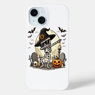 Dabbing Halloween Boys Skeleton Zombie Scary iPhone 15 Case