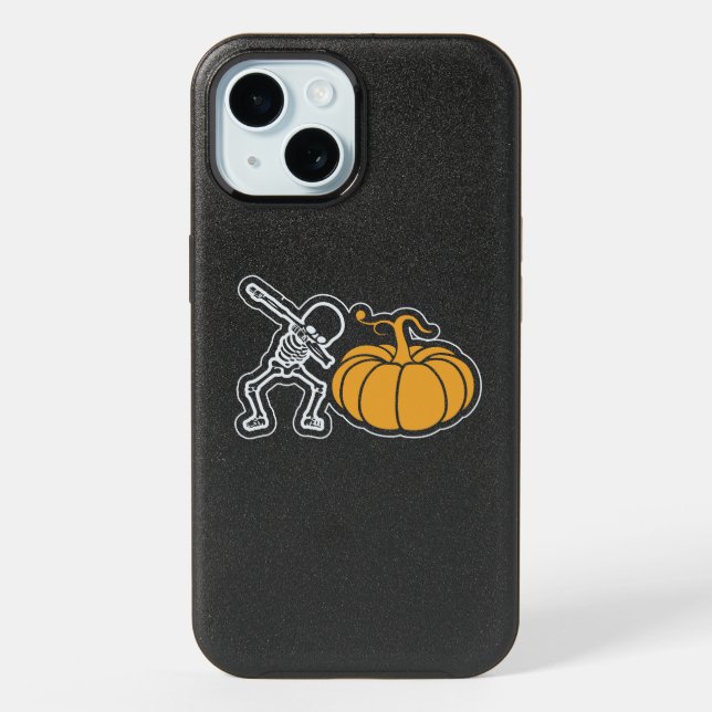 Dabbing Halloween Boys Skeleton Zombie Scary  iPhone 15 Case (Back)