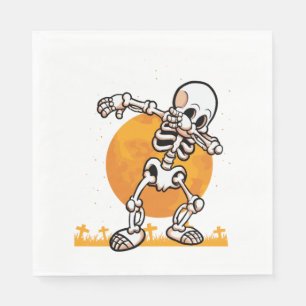 Dabbing Halloween Pug Dog Napkins