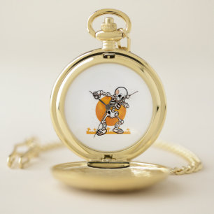 Dabbing Halloween Pug Dog Pocket Watch