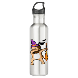 Dabbing Halloween Pug Dog Stainless Steel Water Bottle