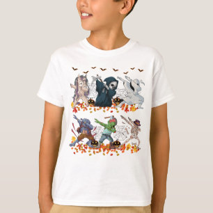 Dabbing Halloween Pumpkin Costume skeleton zombie  T-Shirt