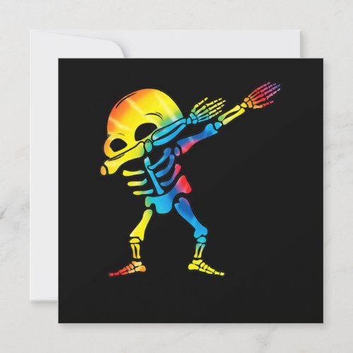 Dabbing Halloween Skeleton  Dab Hip Hop Skulla Invitation