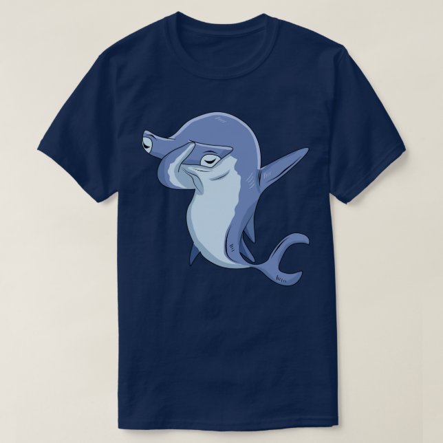 Dabbing Hammerhead Shark Clothes Shark Outfit Gift T-Shirt (Design Front)