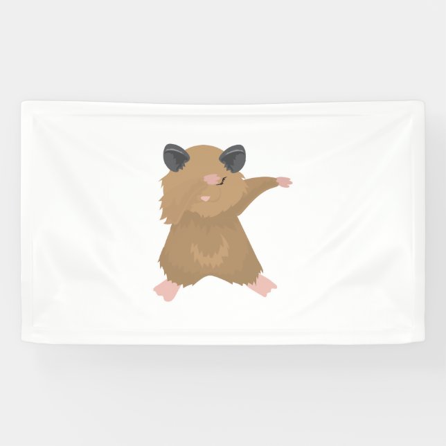 Dabbing Hamster Dance Funny Dab Dance Gift Idea Banner (Horizontal)
