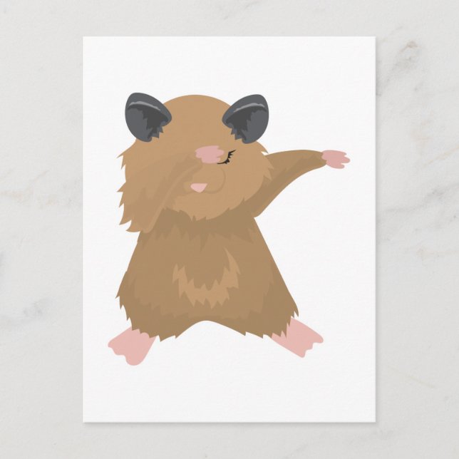 Dabbing Hamster Dance Funny Dab Dance Gift Idea Postcard (Front)