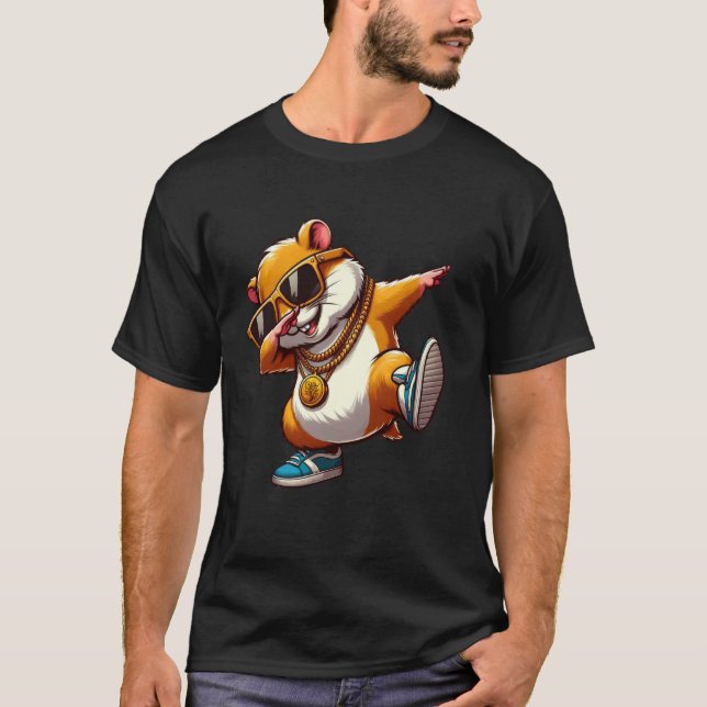 Dabbing Hamster Funny Hamster Dab Dance Boys Girls T-Shirt (Front)