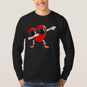 Dabbing Heart Boy Valentine Dab Love Valentines Da T-Shirt