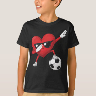 Dabbing Heart Dab Soccer Cute Boys T-Shirt
