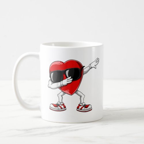 Dabbing Heart Funny Gifts Mens Kids Boys Valentine Coffee Mug