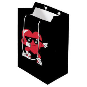 Dabbing Heart Funny Gifts Valentines Day Medium Gift Bag