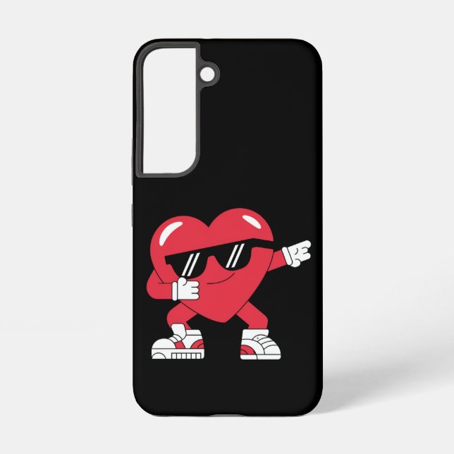 Dabbing Heart Funny Gifts Valentines Day Samsung Galaxy Case (Back)